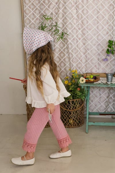 FLO39｜(75-140) 3色法式傘狀荷葉襯衫17