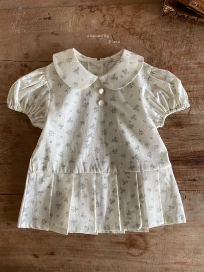 Anne Shirley27｜(1y-5y) 1色碎花百褶洋裝1