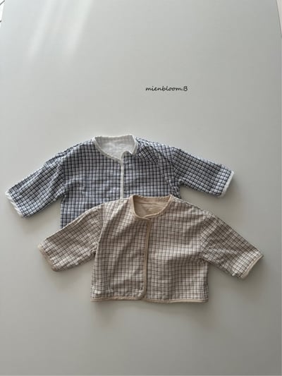 Bloom.b01｜(0m-7y) 雙面穿格紋外套1