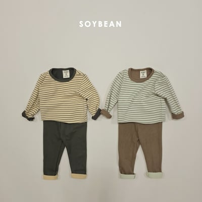 Soybean90｜(75cm-118cm) 條紋家居服套裝3