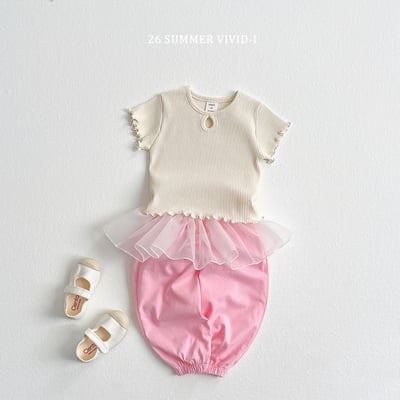 vivid91｜(78cm-125cm) 2款荷葉邊雪紡慢跑褲12
