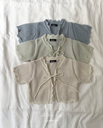 AOSTA33｜(6m-5y) 3款綁帶針織開衫外套3