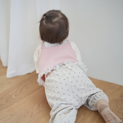 neneru06｜(60cm-85cm) 2色波點壓紋縮口褲7