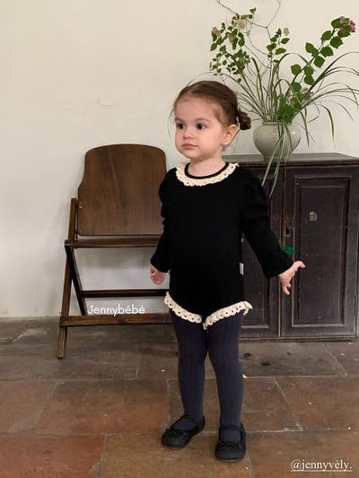 JE578｜(66-90cm) 蕾絲捲邊包屁衣/蕾絲花邊無根襪16