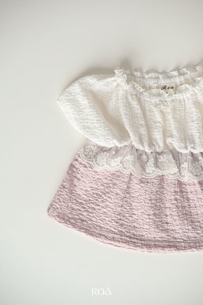 ROA01｜(6m-18m) 2色蕾絲撞色套裝10