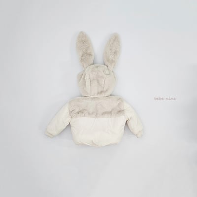 bebe nine36 (65cm-115cm) 2色刷毛暗釦拉鍊連帽小兔外套(帽可拆)16