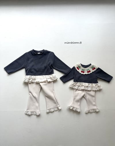 Bloom.b37｜(0m-24m/85cm-125cm) 蕾絲邊喇叭褲16