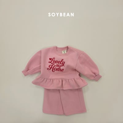 Soybean52｜(75cm-118cm) 荷葉裙擺直筒褲套裝10