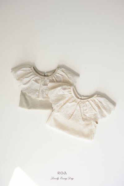 ROA26｜(6m-18m) 2色蕾絲大翻領上衣5