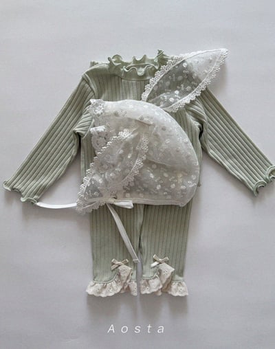 AOSTA02｜(6m-5y) 蕾絲邊緊身褲20