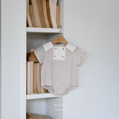 M-KIDS44｜(65-80cm) 條紋排釦包衣10