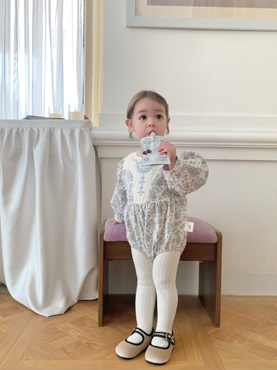 JE596｜(66cm-90cm) 藍色花藤包屁衣12