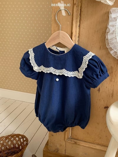 Bebe holic27｜(3m-18m) 蕾絲翻領連身服7