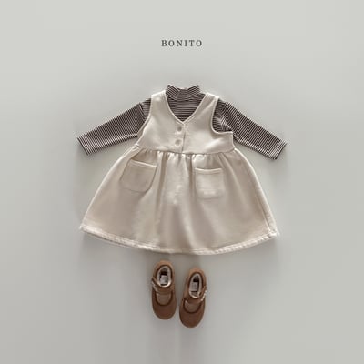 Bonito19｜(75cm-125cm) 簡約內刷毛背心洋裝7