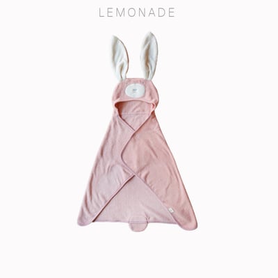 LEMONADE32｜(free) 2色小兔小熊連帽浴巾6