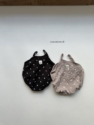 Bloom.b12｜(0m-18m) 肩帶抓皺印花包屁衣8