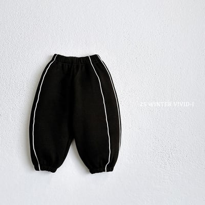 vivid13｜(78cm-125cm) 線條內刷毛休閒縮口褲6