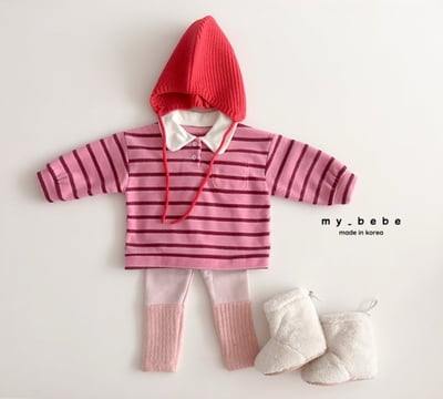 my_bebe03｜(-12m-7y) 有領條紋上衣14