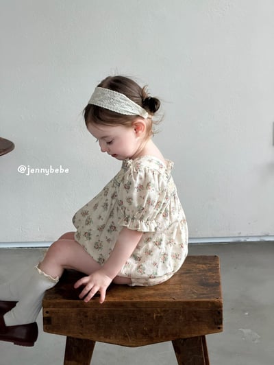 JE720｜(66-120cm) 復古碎花包屁衣/洋裝8