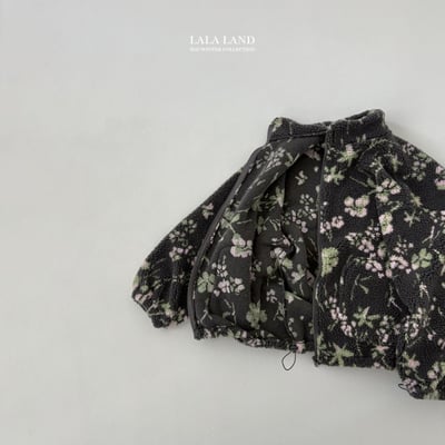 lala land80｜(mom) 1色印花刷毛拉鍊外套2