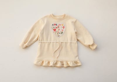 FLO11｜(75-140) 2色愛心碎花布洋裝23