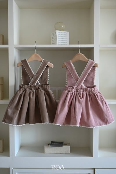 ROA19｜(80cm-120cm) 2色深V吊帶連身裙2