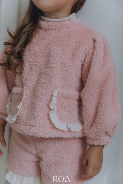 ROA24｜(80cm-120cm) 3色荷葉滾邊高領素色上衣13