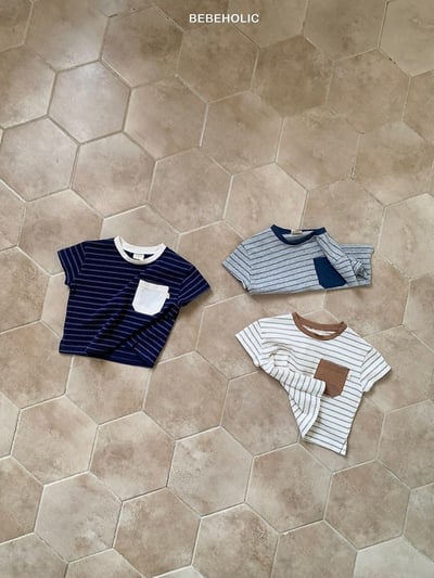 Bebe holic47｜(3m-18m) 口袋條紋上衣2