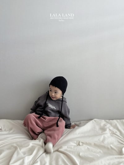 lala land39｜(60cm-83cm) 2色簡約英字連帽休閒上衣10