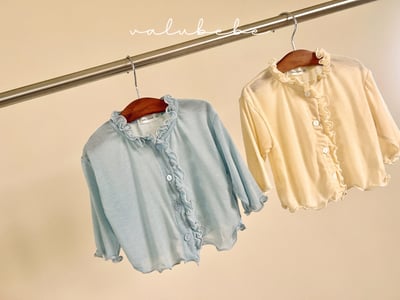 Valubebe 45｜(65-90cm) 花邊鈕釦外套1