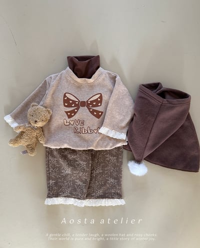 AOSTA49｜(6m-5y) 蕾絲花邊口袋碎花長褲14