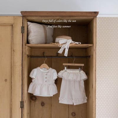 M-KIDS23｜(65-115cm) 條紋滾邊直筒長褲10