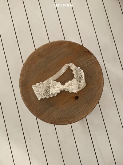 Bebe holic09｜(3m-18m) 蕾絲蝴蝶結髮帶1