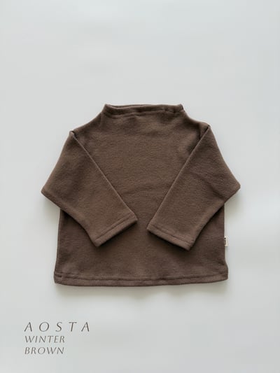 AOSTA47｜(6m-5y) 素面立領羅紋上衣6