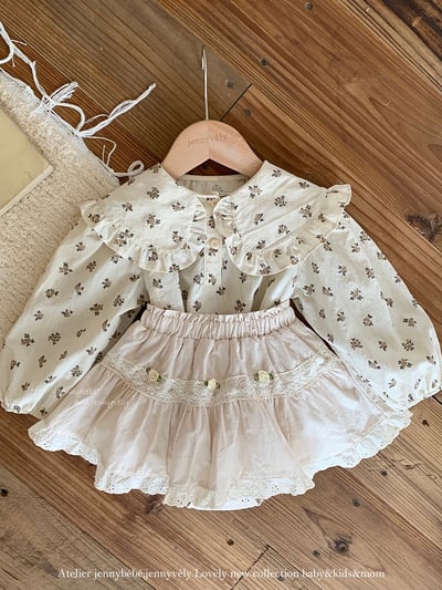 JE576｜(73-100cm) 花邊翻領襯衫10