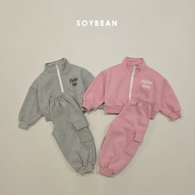 Soybean17｜(75cm-118cm) 拉鍊外套工裝束口褲套裝5