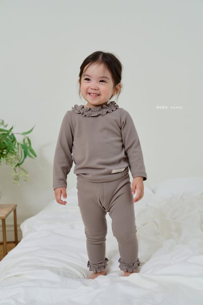 bebe nine46 (65cm-115cm) 3色素面花邊套裝2