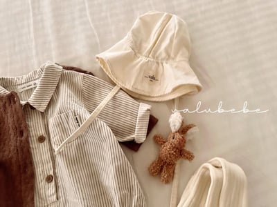 Valubebe54｜(65-80) 條紋襯衫包屁衣9