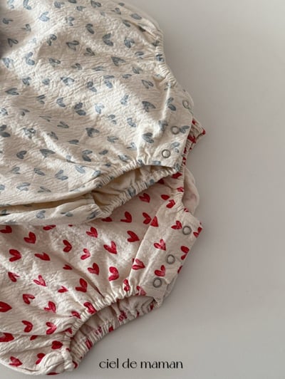 Cieldemaman｜(3-15m) 甜蜜愛心包屁衣15