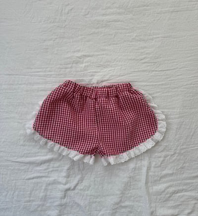 LePetitmot04｜(80-125cm) 格紋蕾絲短褲3