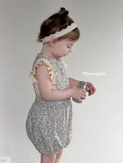 JE719｜(80-110cm) 小碎花連身短褲/荷葉背心14