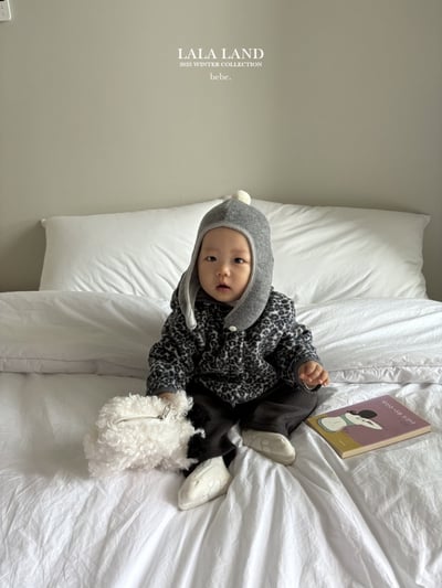 lala land17｜(60cm-83cm) 2色豹紋刷毛開襟連帽外套11