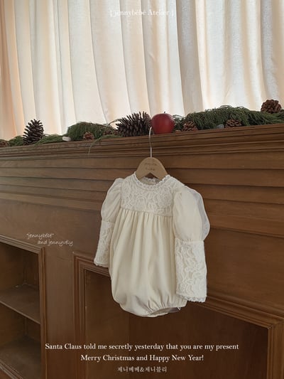 JE 421｜(66-90cm)  玫瑰蕾絲包屁衣5