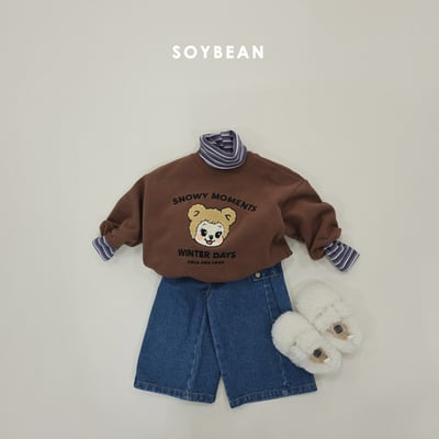 Soybean88｜(75cm-118cm) 按扣牛仔寬褲13