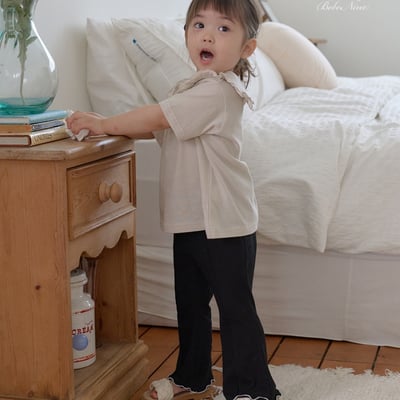 bebe nine18  (65cm-115cm) 2色木耳邊喇叭褲1