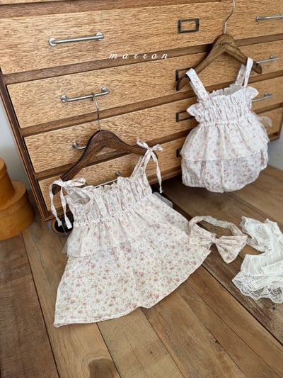 Marron51｜(1y-6y) 夏日碎花薄紗洋裝10