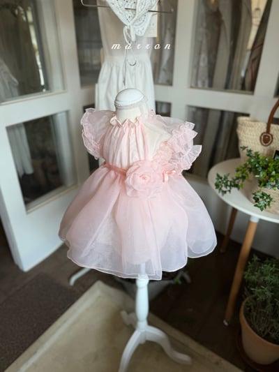 Marron05｜(3m-18m 1y-6y) 玫瑰花公主包屁衣/洋裝13