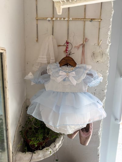 Marron42｜(Free) 緞帶珍珠花胸針4