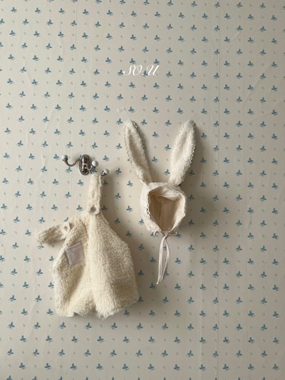 S0.U08｜(Free)  大白兔絨毛帽6