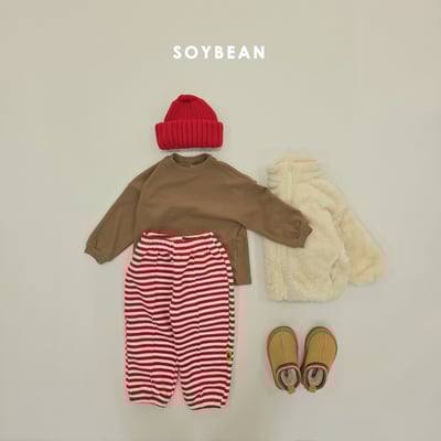 Soybean50｜(75cm-118cm) 寬鬆磨毛素面上衣10